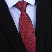 真丝桑蚕丝领带男结婚正装商务，新郎婚礼酒，红色韩版潮流拉链领带