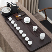 实木茶盘家用整块黑檀，花梨木质茶台简易大小电木，排水茶海茶具套装