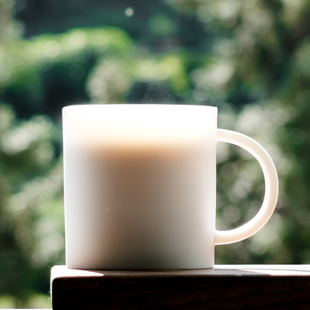 德化羊脂玉白瓷冰种玉瓷马克杯哑光磨砂陶瓷茶杯水杯咖啡带盖杯子