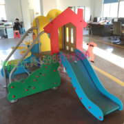 进口不锈钢PP板家庭滑梯幼儿园卡通造型儿童室内玩具组合秋千