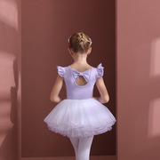 儿童舞蹈服黑色无袖夏季女童练功服幼儿芭蕾舞纱裙练舞衣