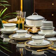 碗家用新婚高级碗碟套装，骨瓷高品质陶瓷餐具，碗盘乔迁高级感餐具
