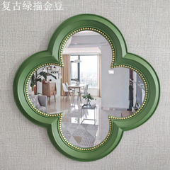 美式复古四叶草梳妆艺术浴室镜子