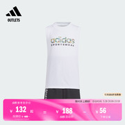 休闲上衣短袖套装男大童儿童夏季adidas阿迪达斯outlets轻运动