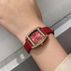 士气质女学生韩版简约手表时尚小表盘方形，石英真皮国产腕表