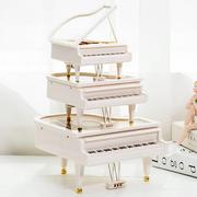 三角钢琴模型摆件迷你创意，摆件钢琴模型生日礼物，大仿真钢琴音乐盒