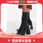 香港直邮潮奢 Topshop 女士 Hudson premium 皮质高跟西部风格靴(
