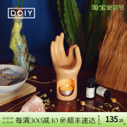 西班牙进口doiy陶瓷陶艺精，油香薰炉创意，瑜伽冥想手印香薰灯蜡烛