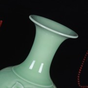 陶瓷花瓶豆青釉仿古美人瓶客厅家居装饰玄关工艺品摆设