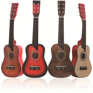 25寸小吉他彩色，椴木初学者儿童玩具吉他，入门六弦吉他乐器