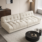 布雷尔云朵沙发布艺小户型客厅现代简约羽绒法式奶油风防猫抓沙发