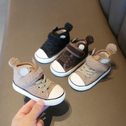 小童马丁靴冬季宝宝加绒棉鞋帆布鞋男童短靴子婴儿童女童学步鞋子