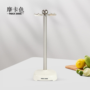 摩卡色厨房旋转锅铲挂架家用置物架厨具台面沥水支架汤勺子收纳架