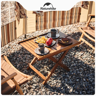 naturehike挪客户外折叠桌，便携式露营桌子野餐桌椅，全套装备用品