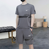 耐克顿运动套装男士夏季薄款冰丝速干短袖短裤宽松健身跑步两件套