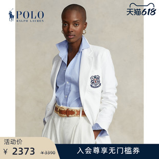 修身版徽标饰章西装外套