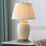 欧式美式简约全铜陶瓷台灯，客厅灯卧室，床头灯奢华现代中式书房台灯