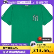 自营MLB圆领短袖男女装运动服棋盘格系列休闲T恤3ATSO0233