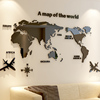 创意个性北欧风世界地图墙贴3d立体学生卧室客厅家用沙发背景贴画