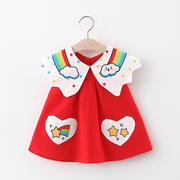 儿童裙子0-1-2岁3女宝宝夏装连衣裙背带裙女童洋气韩版吊带婴儿潮
