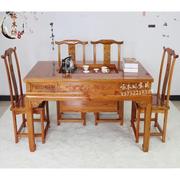 定制实木茶桌 仿古中式家具茶桌椅组合功夫茶桌茶几南榆木茶艺茶