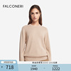 FALCONERI女士经典时尚圆领条纹长袖毛衣山羊绒针织衫DML428H