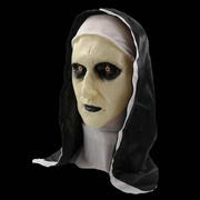 万圣节修女头饰恐怖面具，头套成人乳胶吓人鬼脸，化妆舞会鬼屋道具