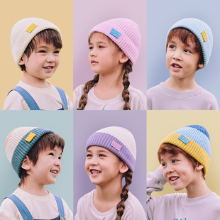 儿童帽子男童女孩宝宝秋冬季毛线保暖抗起球护耳帽2023针织帽