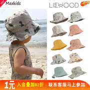 7折 丹麦Liewood宝宝儿童太阳帽  纯棉遮阳帽渔夫帽子机筒帽