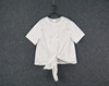 夏装拉系列白色，圆领短袖刺绣，镂空纯棉衬衫