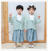 儿童汉服秋装长袖男女童中国风超仙节日表演服小学生民族风连衣裙