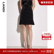 腰部立体金属扣装饰 高腰裙型3D立裁版式