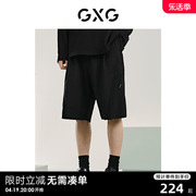GXG男装 透气直筒短裤刺绣休闲裤薄款运动短裤百搭 2024夏季