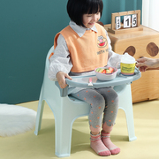 宝宝儿童塑料餐椅家用简约大号靠背椅家用小孩，多功能bb吃饭座椅子