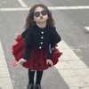 法国女童tutu裙秋冬装2024女宝宝洋气毛衣搭配上衣蓬蓬裙套装