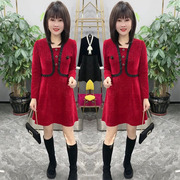 气质优雅假两件设计名媛风连衣裙高品质2024春季时尚个性女装