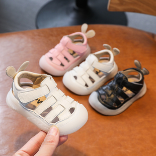 宝宝凉鞋软底防滑0-1-3岁夏季幼学步鞋女男童，包头婴儿鞋防掉2