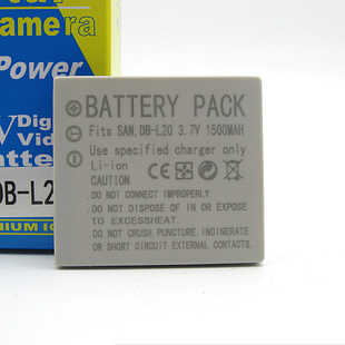 DB-L20 锂电池适用三洋DBL20 VPC-CG6 CA6 CA8 CG9 E7 CA65电池板