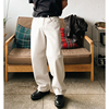 mrdong韩国男装小众，复古水洗色个性，高品斜纹棉阔腿直筒休闲裤