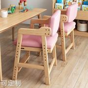 餐椅家用吃饭靠背餐桌凳子实木座椅学生可调节升降学习书桌椅子