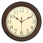 钟表美式复古静音挂钟客厅简欧创意木色欧式挂表北欧艺术装饰时钟