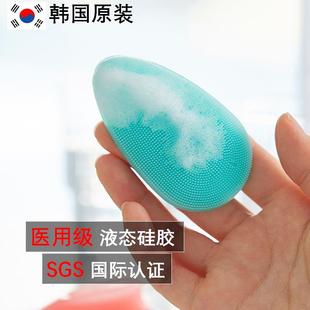 韩国进口洗脸刷硅胶软毛去黑头，洁面刷毛孔深层清洁手动s家正