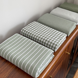 很好看的绿~简约现代老粗布床单 一米八的床单纯棉加厚 不起皱