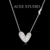 acee原创设计925纯银饰品心形，项链女浪漫甜美精致锁骨链生日礼物