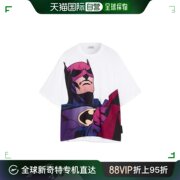 香港直邮lanvin浪凡男士蝙蝠侠印花图案，t恤平直下摆速干短袖圆领