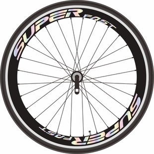 super自行车轮组贴纸公路车，反光贴山地单车轮(单车轮)圈圈轮子装饰改装