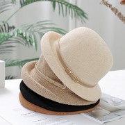 时尚女帽春秋季帽子渔夫帽，洋气显脸小针织，防晒遮阳素颜翘边礼帽夏