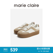 MC女鞋豹纹厚底德训鞋25春松糕阿甘鞋运动休闲鞋marieclaire女鞋