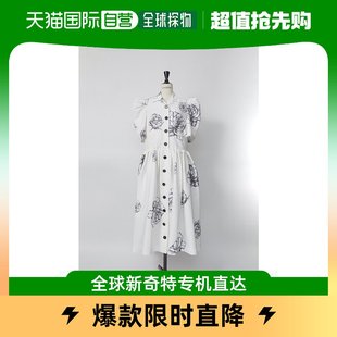 香港直邮KIMHEKIM 女士白色印花连衣裙 PS22-DS04-WHITE服饰