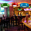 工业风格彩色轮胎吊灯餐厅小吃奶茶店装饰灯，吧台咖啡厅创意酒吧灯